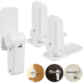 3 Pcs Child Proof Door Handle Lock Baby Proof Door Knob Safety Lock Adhesive Childproof Door Lever Lock Safety Door Locks for Kids Toddlers Cats Dogs No Tools Need or Drill