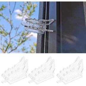 4 Pack Window Child Safety Locks Self Adhesive Sliding Door Child Lock Safety Butterfly Sliding Window Lock for Closet Doors, Cabinet Doors, Sliding Door