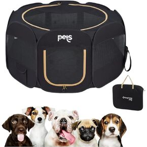 KingCamp Portable Pet Playpen - 50x50x24 Large Dog Cat Playpen with Carrying Case for Large Dogs Indoor/Outdoor Travel Camping Use Pet Tent with Removable Zipper Top