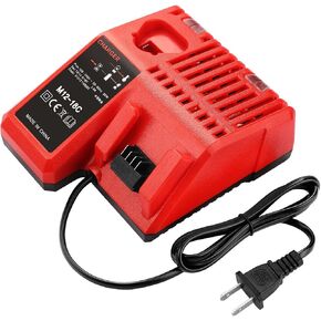 شاحن سريع M12 وM18 لميلووكي 48-59-1812 12 فولت و18 فولت XC بطارية ليثيوم أيون 48-11-1850 48-11-1840 48-11-1815 48-11-1828 استبدال شاحن بطارية ميلووكي M18 in Kuwait