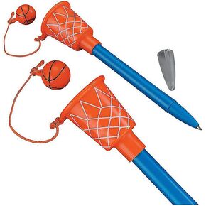 Basketball Hoop Pens (bulk set of 12) Sports and Tournament Party Supplies
