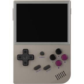 RG35XX 2024 New Updated Version Retro Handheld Game Console, 3.5 Inch IPS Screen Built-in 5500 Games Linux System, Support Gamepad and HDMI TV Output (Gray, with Portable Bag)