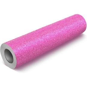 VViViD Glitter Pink DECO65 Permanent Adhesive Craft Vinyl Roll (6ft x 1ft)