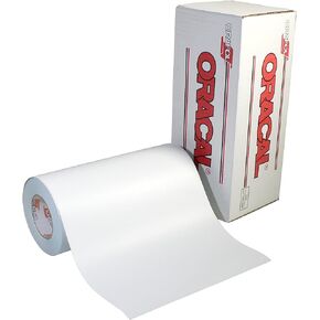 Oracal 631 Matte White Vinyl Roll 12 Inch x 6 Feet - Adhesive Backing