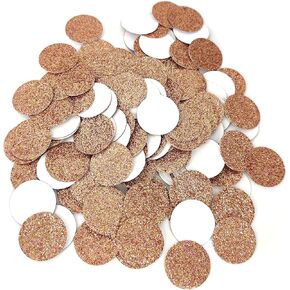 Gold Glitter Round Circle Sticker Invitation Seals - 1" x 150 Glitter Polka Dot Envelope Seals Wedding Planner Sticker (Light Gold)