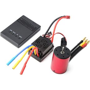 GoolRC 3650 2300KV Brushless Motor with 60A Brushless ESC Electronic Speed Controller 5.8V 3A BEC and Programming Card, Waterproof Motor ESC Combo Set for 1/8 1/10 RC Car