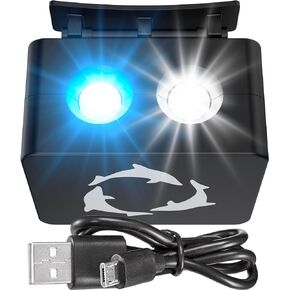 FL!PPER Flipper DeepSee MAGNIFIED Viewer Fish Tank Aquarium Rechargeable LED Spotlights with Dual LED and USB Recharging Cord