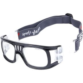 Men's Sport Glasses Anti-fog Protective Safety Goggles with Adjustable Strap for Basketball Football Hockey Rugby Baseball Soccer Volleyball and More (Grey)