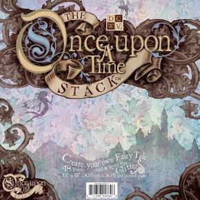 DCWV Die Cuts With A View-Once Upon A Time 12x12 Paper Stack With Glitter, Card Stock For Scrapbooking Colored Craft Paper Card Stock For Card Making Decorative Card Stock