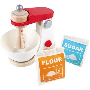 Hape Wooden Mighty Mixer Kitchen Plaset| Educational Pretend Play Baking Mixer Toy Kitchen for Preschoolers Ages 3 Years & Up