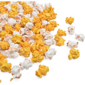 Hagao Fake Popcorn Miniature Resin Food Figurines Cute Slime Charms Handicraft Accessories for DIY Dollhouse Kitchen 60 pcs