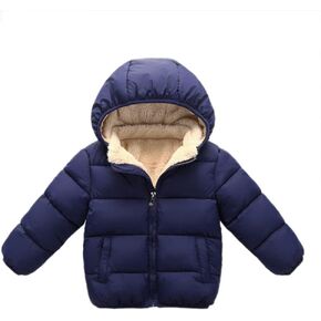 Little Boys Girls Thick Fleece Warm Winter Coat Outerwear Hooded Down Jackets Snowsuits