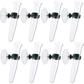 8 Pcs Floral Water Tubes Plastic Flower Nutrient Water Storage Vials with Suction Cup for Flower Arrangements