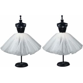2pcs/lot Fashion Petticoat for 11.5" 1/6 Doll Slip Wedding Dress Underskirt Clothes Outfits 1/6 BJD Dollhouse Accessories (2pcs Black Short Slip)