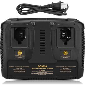 شاحن بطارية مزدوج سريع 7.2 فولت-18 فولت DC9320 متوافق مع بطارية ديوالت 7.2 فولت 9.6 فولت 12 فولت 14.4 فولت 18 فولت DC9096 DC9098 DC9099 DW9099 DW9057 DW9062 DC759 in Kuwait