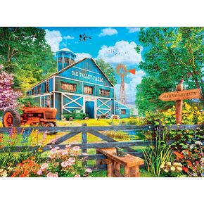 Buffalo Games - Country Life - Oak Valley Farm - 1000 Piece Jigsaw Puzzle for Adults Challenging Puzzle Perfect for Game Nights - Finished Size 26.75 x 19.75