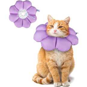 ANWA Cat Cone Collar Soft, Waterproof Cat Recovery Collar, Adjustable Soft Cone for Cats After Surgery