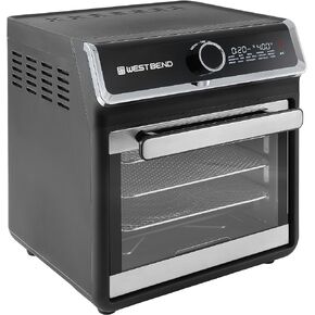 West Bend Air Fryer Oven 15-Quart with Digital Controls Easy-View Door and 16 Cooking Presets, Includes Eight Accessories, 1000-Watts, Black