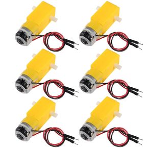 4Set DC Electric TT Prewired Gear Motor Wheel Kit 3-6V Dual Shaft Geared TT Gearbox Engine with 69mm Plastic Car Tire Wheel for Smart RC Car Robot Tyres Model