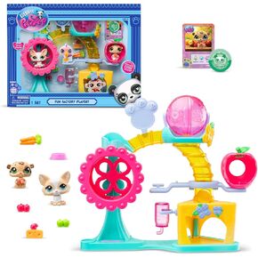 Littlest Pet Shop, Fun Factory Play Set - Gen 7, Pets #69 & #68, Authentic LPS Bobble Head Figure, Collectible Imagination Toy Animal, Kidults, Girls, Boys, Kids, Tweens Ages 4+