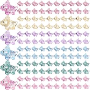 120 Pcs Glitter Mini Dinosaur Figures Glitter Mini Resin Dinosaurs Mini Dinosaurs Tiny Glitter Dinosaur Mini Dinosaur Toys Small Miniature Dinosaur Figurines for Garden Aquarium Decor