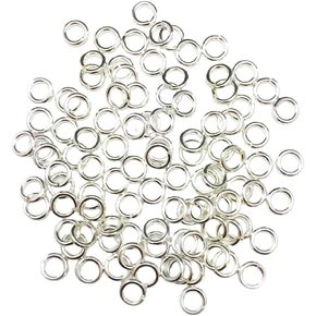50pcs, 925 Sterling Silver Open Jump Rings 6mm OD / 4mm ID, 18 Gauge by CRAFT WIRE