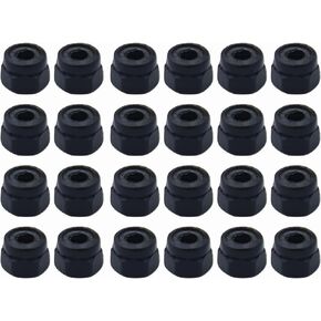 24 Pcs Fingerboard Locknuts Professional Self Lock Nuts with Nylons Insert (Black)