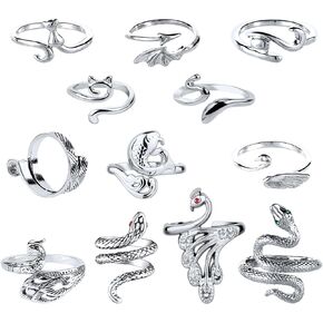 12pcs Crochet Rings, Finger Yarn Guide Crochet Tension Companion Rings Adjustable Size Knitting Thimble Stylish Design Finger Holder Knitting Tool for Quilting Crafts Accessory
