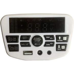weelye JR1956G Drive12V Children's Electric Vehicle Power Supply Central Control Switch Multi-Function Bluetooth Connection Music Power Display Center Panel Electric Toy Car Replacement Parts