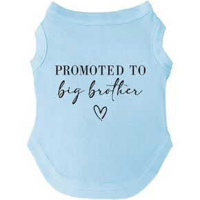 Promoted to Big Brother Boho Gender Reveal/Baby Announcement Dog Tee Shirt Sizes for Puppies, Toys, and Large Breeds (White, 2X-Large 691)