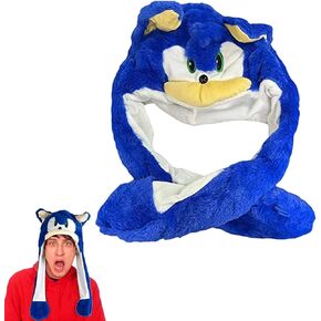 KriddR Anime Cosplay Hat,Soft Plush Ears Moving Hat Funny Beanie Hat Pressing Jumping Hat Cap Paws Will Make Ears Move, Cartoon Gifts for Boys and Girls in Saudi Arabia