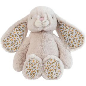 Blossom Bunny Rabbit Stuffed Animal Plush Toy Best Gifts 10-Inch（Beige）