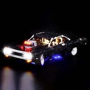 cooldac Light Kit for Technic Fast & Furious Dom's Dodge Charger 42111, LED Lighting Compatible with 71426 Piranha Plant (Without Building Block, Just Light Kit)