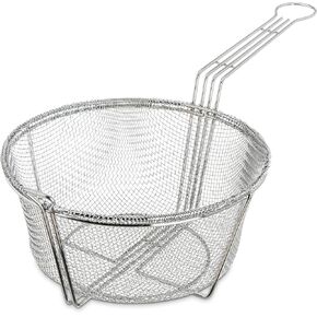 Carlisle FoodService Products 601001 Chrome Plated Steel Mesh Fryer Basket, 9-3/4"