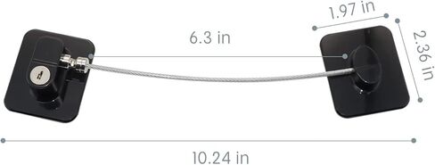 قفل ثلاجة قطعتين مع أقفال خزانة ثلاجة لاصقة قوية مع مفتاح لسلامة الأطفال الرضع لأدراج المطبخ والنوافذ والأبواب والمزيد in Kuwait