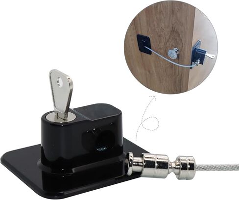 قفل ثلاجة قطعتين مع أقفال خزانة ثلاجة لاصقة قوية مع مفتاح لسلامة الأطفال الرضع لأدراج المطبخ والنوافذ والأبواب والمزيد in Kuwait