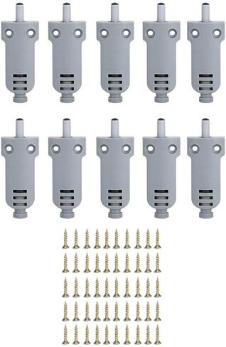 10Pcs Cabinet Door Buffer, Cupboard Cabinet Door Damper Soft Close Adpater ABS Plastic Heavy Duty Adjustable Damping Bumper Reinforced Silencer Mute in Saudi Arabia