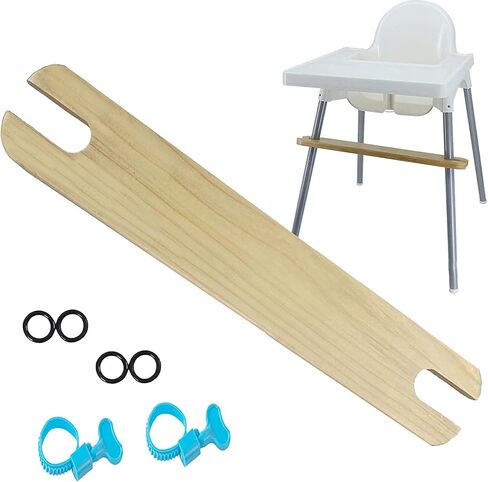 High Chair Footrest, Adjustable Height Non-Slip Natural Bamboo Wood Baby Highchairs Pedal,Foot Rest for High Chair Baby Compatible with IKEA Highchair Accessories (Bamboo) in Saudi Arabia