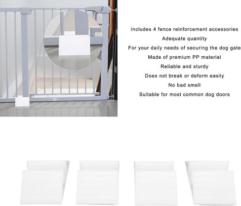 4 قطع من Yunnyp لبوابة الحيوانات الأليفة وأقدام دعم سياج الكلب المثلث وأقدام دعم التعزيز لسياج الباب الداخلي وبوابة الطفل وسياج المدخل والممر والدرج والشرفة in Kuwait
