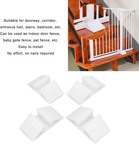 4 قطع من Yunnyp لبوابة الحيوانات الأليفة وأقدام دعم سياج الكلب المثلث وأقدام دعم التعزيز لسياج الباب الداخلي وبوابة الطفل وسياج المدخل والممر والدرج والشرفة in Kuwait