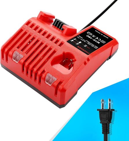 شاحن سريع M12 وM18 لميلووكي 48-59-1812 12 فولت و18 فولت XC بطارية ليثيوم أيون 48-11-1850 48-11-1840 48-11-1815 48-11-1828 استبدال شاحن بطارية ميلووكي M18 in Kuwait