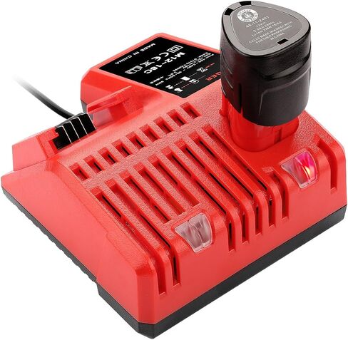 شاحن سريع M12 وM18 لميلووكي 48-59-1812 12 فولت و18 فولت XC بطارية ليثيوم أيون 48-11-1850 48-11-1840 48-11-1815 48-11-1828 استبدال شاحن بطارية ميلووكي M18 in Kuwait