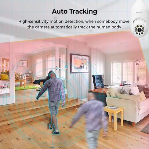 كاميرا أمان داخلية/خارجية، عبوتان، تخزين سحابي مجاني 1080 بكسل مع 2.4 جيجا / 5 جيجا واي فاي، كشف الحركة البشرية بإمالة 360 درجة ورؤية ليلية ملونة في اتجاهين in Kuwait
