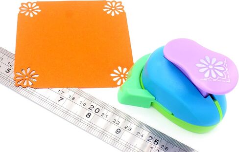 Hollow Right-Angle Embossing Punch Handmade Scrapbooking Craft Lever Corner Punch Embossing Puncher Fancy Corner Punch (Chrysanthemum) in Kuwait