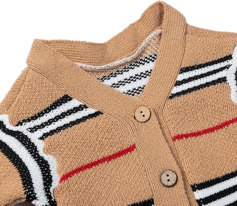 ملابس الحيوانات الأليفة الكلاسيكية المحبوكة للقطط والكلاب سترة شتوية دافئة سترات بأزرار للكلاب المتوسطة الصغيرة (كاكي، كبير) in Kuwait