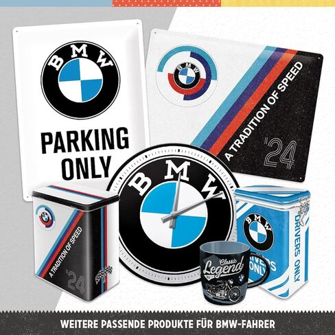 برميل زيت صندوق النقود القديم من Nostalgic-Art، 20.3 أونصة، BMW - زيت محرك فائق - فكرة هدية لمحبي إكسسوارات السيارات، بنك الخنزير المعدني، بنك أموال القصدير العتيق in Kuwait