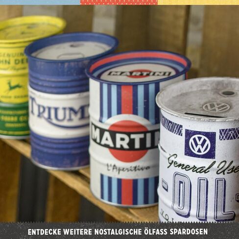 برميل زيت صندوق النقود القديم من Nostalgic-Art، 20.3 أونصة، BMW - زيت محرك فائق - فكرة هدية لمحبي إكسسوارات السيارات، بنك الخنزير المعدني، بنك أموال القصدير العتيق in Kuwait