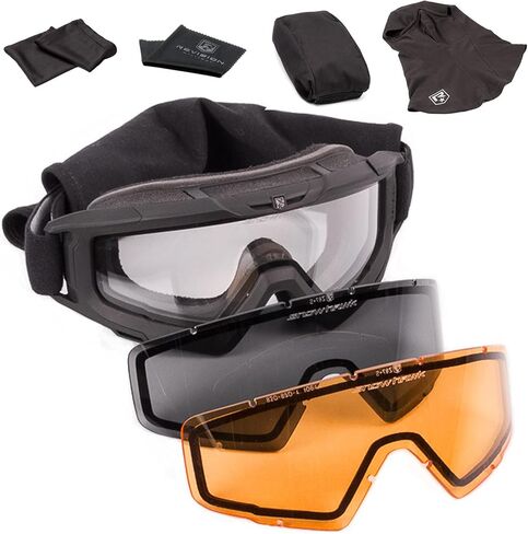مجموعة ديلوكس من Revision Military SnowHawk - نظام نظارات للطقس البارد مع بالاكلافا، عدسة حرارية قرمزية - نظارات عسكرية مضادة للضباب لحماية العين in Kuwait