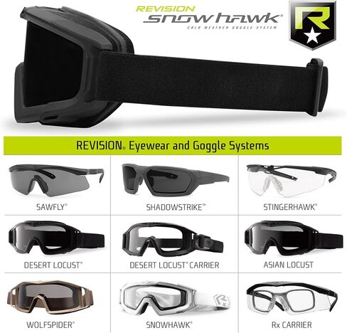 مجموعة ديلوكس من Revision Military SnowHawk - نظام نظارات للطقس البارد مع بالاكلافا، عدسة حرارية قرمزية - نظارات عسكرية مضادة للضباب لحماية العين in Kuwait
