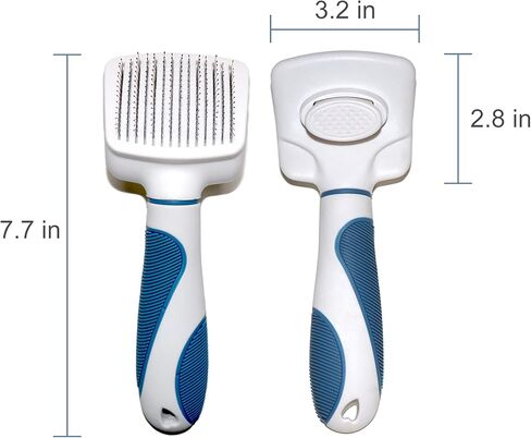 فرشاة تنظيف ذاتية - فرشاة للقطط والكلاب من أجل تساقط الشعر والعناية به بشكل آمن، تزيل بلطف الطبقة السفلية السائبة والشعر المتشابك، فرشاة العناية بالحيوانات الأليفة ذات الشعر الطويل والقصير in Kuwait